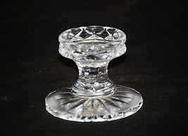 Classic Style Elegant Lead Crystal Candle Holder Diamond Pattern Starburst - £13.23 GBP