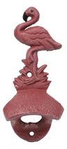Pack Of 2 Cast Iron Tropical Bird of Paradise Pink Flamingo Wall Bottle ... - $456.12 MXN