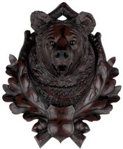 Hunting Trophy Sculpture MOUNTAIN Lodge Bear Chocolate Brown Resin Hand-Painted - £402.59 GBP
