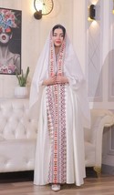 Authentic Palestinian Embroidered Thobe Handmade Traditional Design ثوب ... - $392.45