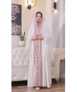Authentic Palestinian Embroidered Thobe Handmade Traditional Design ثوب ... - $392.45
