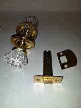 Vintage Look Crystal Doorknob Assembly with Hardware E2317 - £46.92 GBP