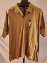 NWT Haggar Khaki Brown Cotton Polo Shirt Size XXL - £12.43 GBP