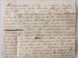1833 antique DEED landisburg perry co pa JACOB ALBERT to PETER BOWER - $48.46