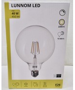 New IKEA LUNNOM LED Bulb E26 450 Lumen Dimmable/globe Clear Glass  5&quot; 40... - $18.99