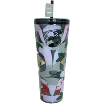 Starbucks + Alison Bremner Winter 2024 Cold Tumbler Cup with Straw 24oz - £35.40 GBP