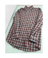 LL Bean Men Shirt Long Sleeve Wrinkle Resistant Gray Tartan Plaid Large ... - £15.75 GBP