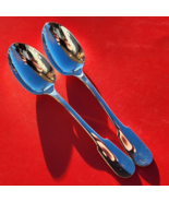 CHRISTOFLE CLUNY Place/Oval Soup Spoons 7 1/2&quot; Set of 2 Silverplate Flat... - £48.34 GBP