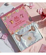 Rose Quartz Crystal Jade Roller + RARE Gua Sha Therapy Massager Beauty S... - $17.99