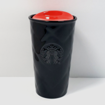 Starbucks 2015 Quilted 10 oz. Black Ceramic Travel Mug with Lid - $31.50
