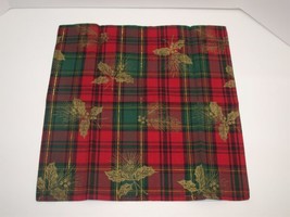 (6) Cotton Park Cottage 100% Cotton Napkins Golden Holly 18&quot;X18&quot; Square New Home - $25.98