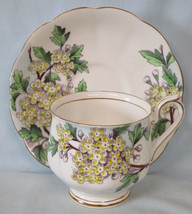 Royal Albert Flower of the Month Hampton Shaped Cup &amp; Saucer #5 Hawthorn - $24.74