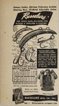 1949 Print Ad Russelure Fishing Lures Trout,Bass Los Angeles,California - $8.98