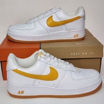 Nike Air Force 1 Low Retro QS Shoes Sz 9 &quot;Waterproof&quot; White Gold FD7039-... - £79.32 GBP