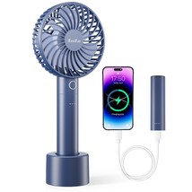 Portable Handheld Fan With Portable Charger, Rechargeable Mini Desk Fan With Cha - £32.64 GBP