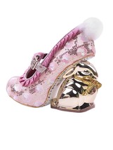Lolita Japanese Cute Pink Sequin Buckle Rabbit Super High Heeled Sexy Design Pla - £146.00 GBP
