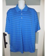 CHAMPIONS TOUR BLUE W/BLACK STRIPES POLO SIZE XXL MEN&#39;S - $19.58