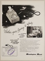 1950 Print Ad Remington Rand Printing Calculators Lady at Work New York,NY - $17.08