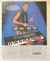 1987 Casio Vintage Print Ad MT-205 Keyboard A Drummer Can Get Attached To - $14.45