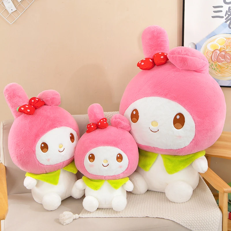 50/60cm Big Size Kawaii Sanrio Strawberry My Melody Plush Toys Soft Stuf... - £52.67 GBP