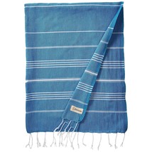 100% Cotton Anatolia Turkish Towel - 37X70 Inches, Sea Blue - £31.05 GBP