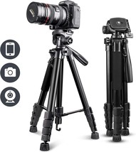UBeesize 67” Camera Tripod with Travel Bag, Cell Phone Tripod with Wireless - £37.56 GBP