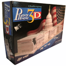 3D Puzzle Of U S Capitol 718 Pieces By Puzz3D From Milton Bradley Family... - $16.97