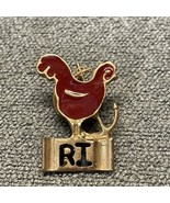 Vintage State Of Rhode Island Souvenir Travel Tie Lapel Pin KG JD Chickens - $9.89