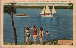 Boating Enthusiasts and Swimmers Enjoy Kentucky Lake Postcard PC541 - £3.92 GBP