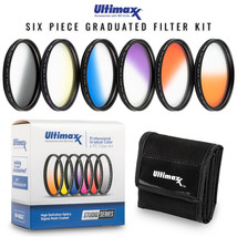 6 Piece Professional Gradual Color Filter Kit 58mm with Protective Wallet - £27.94 GBP