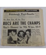 Oct 14 2010 Pittsburgh Post Gazette Newspaper 1960 Pirates World Series ... - £22.34 GBP