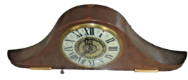 Vintage Electric Spartus Mantle Clock, Wood &amp; Brass, Works, Rare - £63.94 GBP