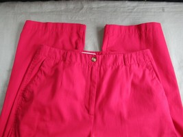 Talbots pants cropped  Size 10 red straight leg flat front inseam 26&quot; Capri - $14.65