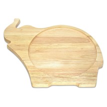 Decorative Elephant-shaped Animal Natural Rubber Tree Kitchen Wooden Snack Plate - £17.85 GBP