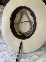 Stetson cowboy hat Dune 5X Gun Club Beaver fur felt Silverbelly size 7 3/8  image 4