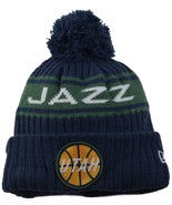 Utah Jazz New Era NBA Draft Knit Cuffed Pom Basketball Beanie Winter Hat - $22.75