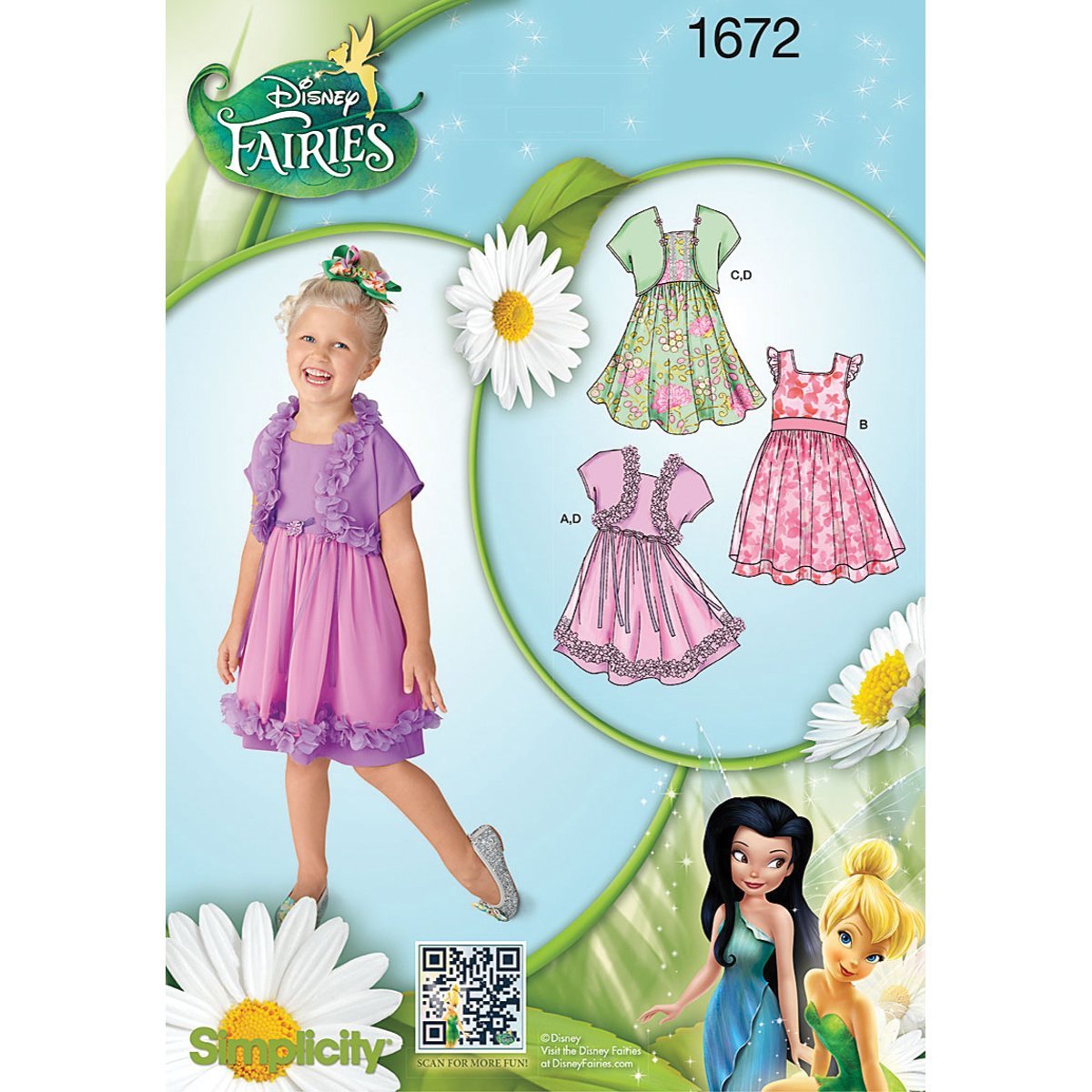 Simplicity 1672 Toddlers' Dress Disney Princess Collection Sewing Pattern, Size  - £3.80 GBP