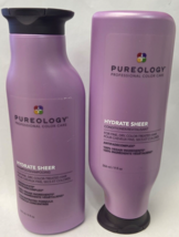 Pureology Hydrate Sheer Shampoo &amp; Conditioner 9 fl oz Each *Twin Pack* - £26.57 GBP