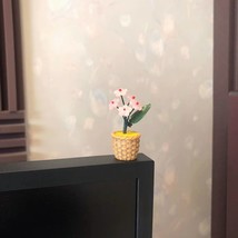 Miniature flower with pot, Miniature Flowers in Vase, Dolls House decor,... - $36.00