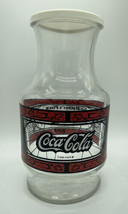 Godfathers Pizza Coca-Cola 1 Quart Carafe with lid glass Coke About 9 Inches - £11.17 GBP