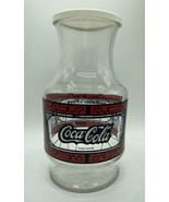 Godfathers Pizza Coca-Cola 1 Quart Carafe with lid glass Coke About 9 In... - £11.01 GBP