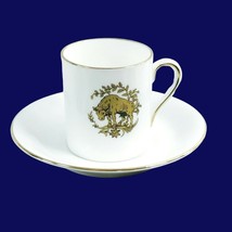 Espresso Demitasse Cup Saucer Zodiac Taurus Tuscan Fine Bone China Hallmarked - £23.32 GBP
