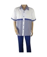 Men MONTIQUE 2pc Walking Leisure Suit Matching Set Short Sleeves 2212 Pu... - $112.61 CAD