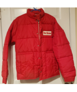 Vintage Mens Weather King Duo-Therm Down Puffer Jacket Red USA Size M Rare - $34.92