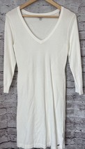 Guess Ivory Sweater Dress Women’s V Neck 3/4 Sleeve Size M - $242.96 MXN
