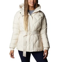 Columbia Women&#39;s Icy Heights Belted Puffer Jacket Chalk  WL0303-191 - $57.60