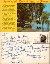 Florida Spanish Moss Trees Posted 1970 to Randy Thomas Grandview MO Postcard - £7.51 GBP