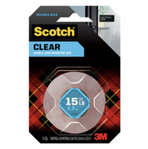 Scotch Clear Double-Sided Mounting Tape 410S, 1 in x 60 in EA - £11.08 GBP