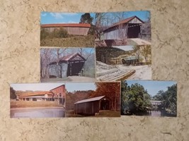 Vintage Lot Of 7 Postcards Covered Bridges Morgan And Muskingum Counties... - £6.95 GBP