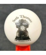 Seth Thomas Oak Mantel Clocks Logo On 1&quot; Glass White Marble - $12.87